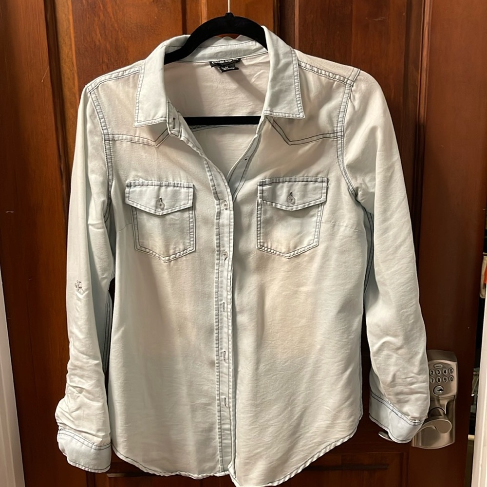 Denim western size medium button up